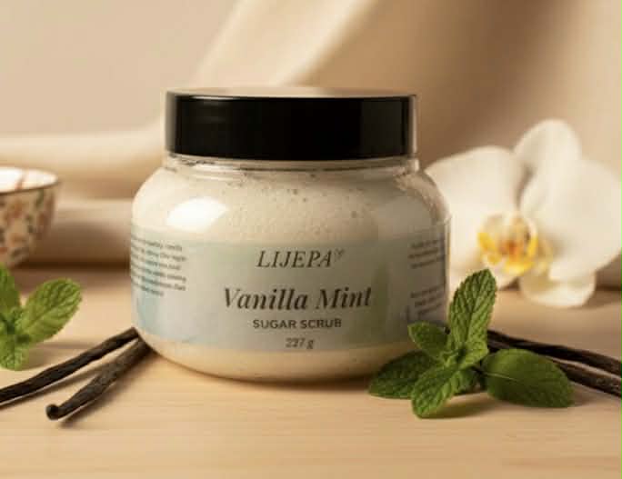 Vanilla Mint Whipped Sugar Scrub - 8oz