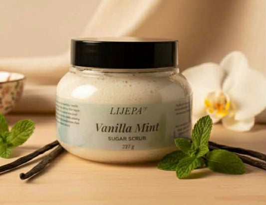 Vanilla Mint Whipped Sugar Scrub - 8oz