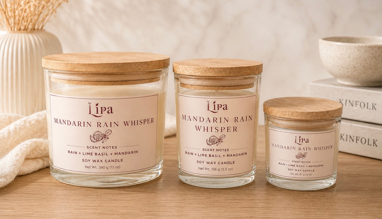 Mandarin Rain Whisper Candle - Soy Candle
