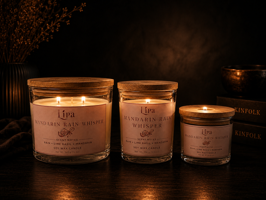Mandarin Rain Whisper Candle - Soy Candle
